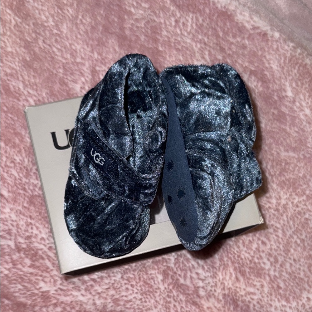 UGG Velvet Slippers in Dark Blue